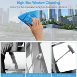 Moonval Magnetic Window Cleaner, Double-Sided Glass Cleaning Tool for Single & Double Glazed Windows