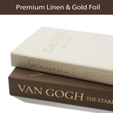 Moonval Decorative Faux Book Box Set, Set of 3 Linen Storage Books with Hidden Compartment