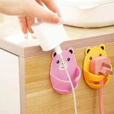 Moonval Bear Cable Holder, Self-Adhesive Wall Clip for Chargers, Plugs & Wires