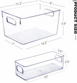 Moonval Clear Storage Bins, 8-Pack Stackable Pantry Organizers for Kitchen, Cabinets & Home Storage