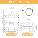Moonval Clothes Organizer Hanger, 8-Layer Steel Space-Saving Hanger for Tank Tops, Bras & Scarves