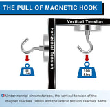 Moonval Steel Magnetic Hooks, Rust-Resistant No-Drill Hangers for Fridge, Set of 4