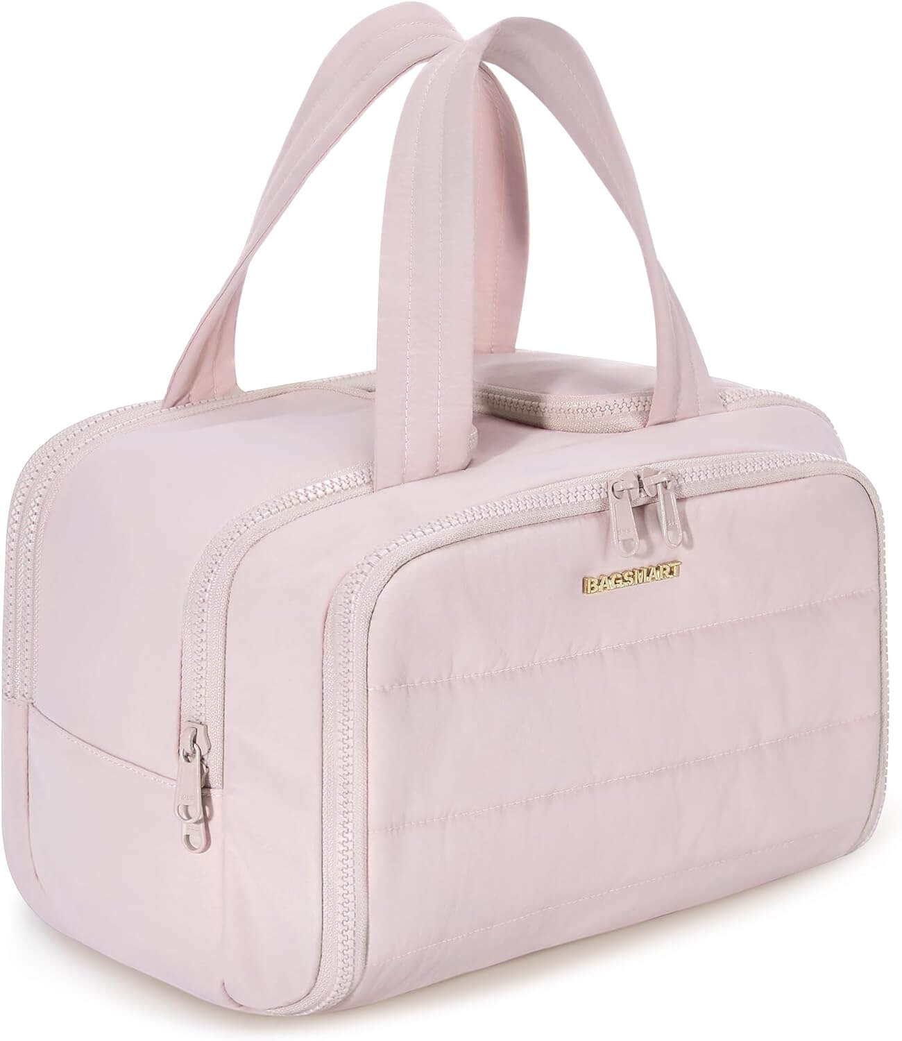 Moonval Travel Toiletry Bag, Waterproof Cosmetic Organizer with Wet Dry Compartment