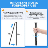 Moonval Corner Shower Caddy, 4-Tier Adjustable Rustproof Tension Pole Organizer, No-Drill Bathroom Shelf