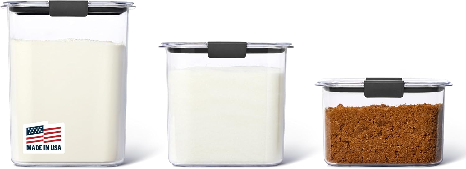 Moonval Food Storage Containers, 8-Piece Airtight BPA-Free Pantry Canister Set, Leakproof & Dishwasher Safe