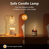 Moonval Candle Warmer Lamp, Height-Adjustable Dimmable Wax Warmer with Timer for Jar Candles