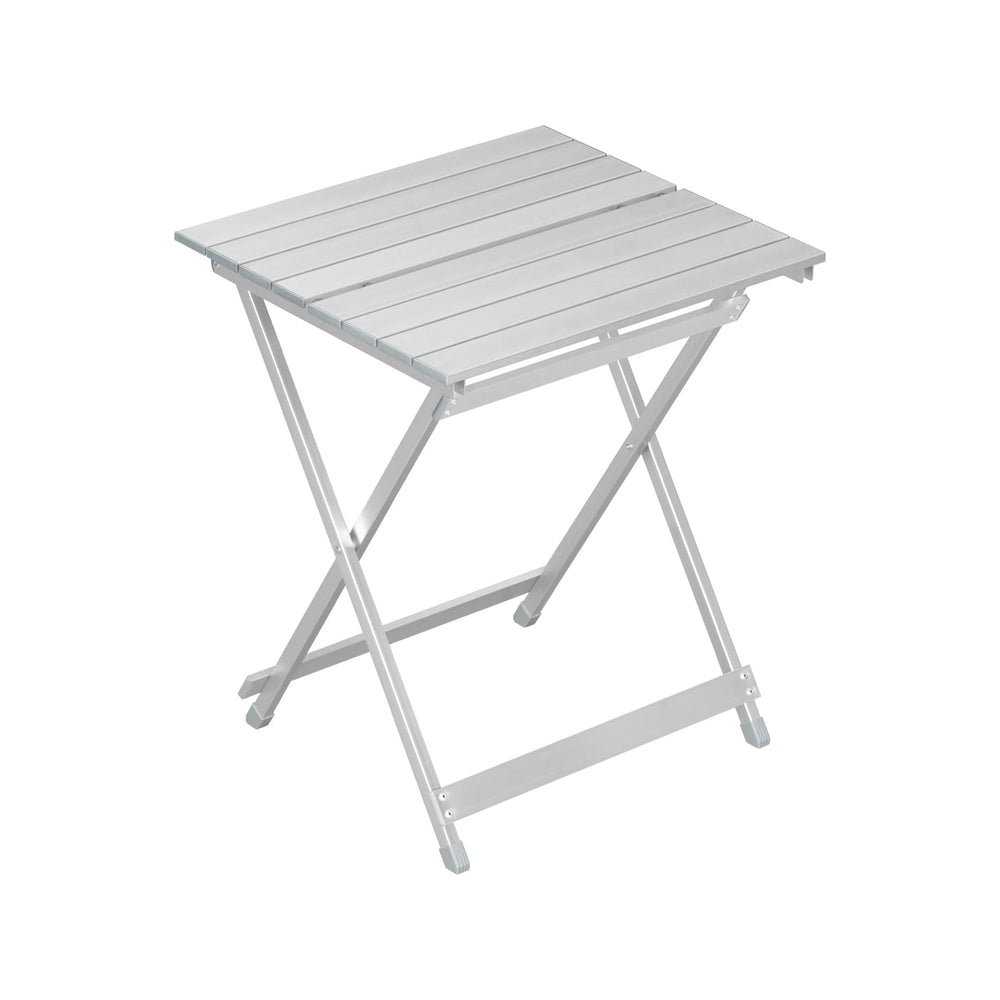 Moonval Folding Camping Side Table, Portable Aluminum Outdoor Picnic Table with Carry Handle