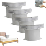 Moonval Bed Sheet Holder Straps, 4-Pack Heavy-Duty Adjustable Corner Clips for Wrinkle-Free Bedding
