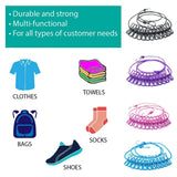Moonval Portable Clothesline, Drying Rope with End Hooks & 12 Attached Laundry Clips