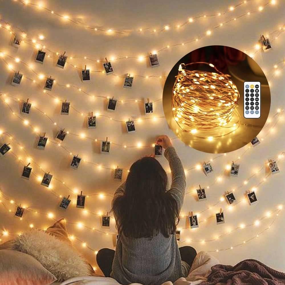 Moonval Fairy String Lights, 100 LED 33 ft USB Twinkle Lights for Bedroom & Home Decor