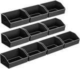 Moonval Trapezoid Closet Shelf Organizers, 3-Pack Large Fabric Storage Bins with Handles
