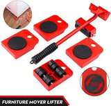 Moonval Furniture Moving Tool Set, Heavy-Duty Lifter with 4 Wheeled Slider Pads