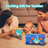 Moonval Dancing Crab Toy, USB Rechargeable Interactive Musical Crawling Toy with Lights for Kids