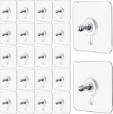 Moonval Adhesive Wall Hooks, Waterproof No-Drill Screw Wall Hooks for Heavy-Duty Hanging