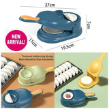 Moonval 2-in-1 Dumpling Maker, Multifunction Dumpling Press & Dough Cutter for Homemade Dumplings