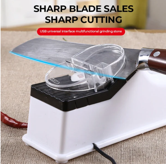 Moonval Electric Knife Sharpener, USB-Powered Multi-Angle Sharpening System with Safety Guard