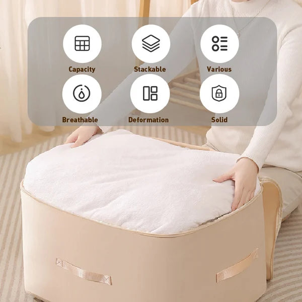 Moonval Self-Compression Storage Organizer, Ultra Space-Saving Clothes Storage Bag for Travel & Home