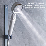 Moonval 4-Mode High-Pressure Handheld Shower Head with Pause Switch & Spray Gun