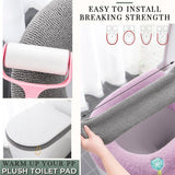 Moonval Plush Toilet Seat Cover, Universal Washable Cushion with Convenient Lift Handle