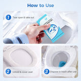 Moonval Disposable Toilet Seat Covers, Biodegradable Universal Travel Liners, 100-Pack