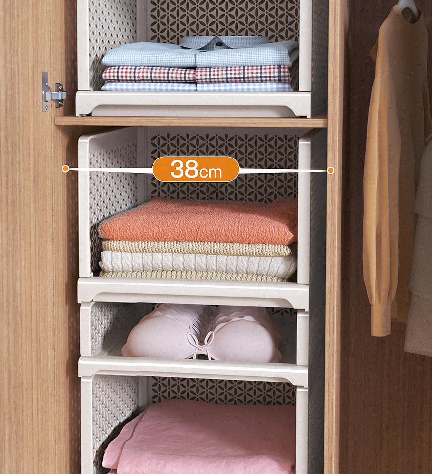 Moonval Stackable Storage Baskets, Foldable Closet Organizers for Clothes, Toys & Home Storage