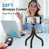 Moonval Flexible Octopus Mini Tripod, Adjustable Phone & Camera Stand with Universal Mount