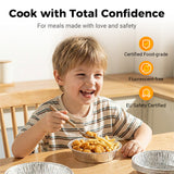 Moonval Round Aluminum Foil Trays, Oil-Resistant Disposable Baking & Food Storage Containers
