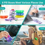 Moonval Weekly Pill Organizer, 7-Day Dustproof & Moisture-Resistant Medicine Storage Case