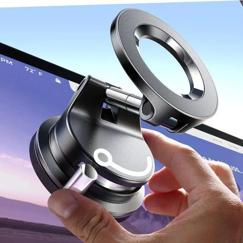 Moonval Vacuum Magnetic Car Phone Mount, Hands-Free Suction Holder with 360° Rotation