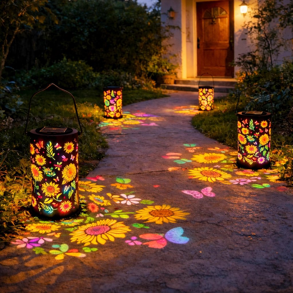 Moonval Solar Sunflower Garden Light, Waterproof LED Outdoor Decorative Landscape Light