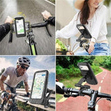 Moonval Waterproof Bike Phone Holder, Touchscreen Bicycle & Motorcycle Handlebar Mount