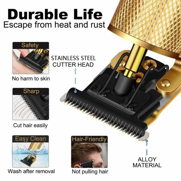 Moonval Cordless Hair Clipper, Rechargeable Wireless Hair & Beard Trimmer for Home & Travel