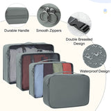 Moonval 7-in-1 Foldable Travel Organizer Set, Packing Cubes & Toiletry Bags for Luggage Storage