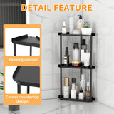 Moonval Corner Countertop Organizer, 3-Tier Vanity Shelf for Makeup, Skincare, Kitchen & Bathroom