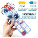 Moonval Weekly Pill Organizer, 7-Day Dustproof & Moisture-Resistant Medicine Storage Case