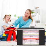Moonval Storage Bags, Foldable Closet Organizers with Reinforced Handles for Bedding & Clothing