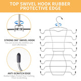 Moonval Clothes Organizer Hanger, 8-Layer Steel Space-Saving Hanger for Tank Tops, Bras & Scarves