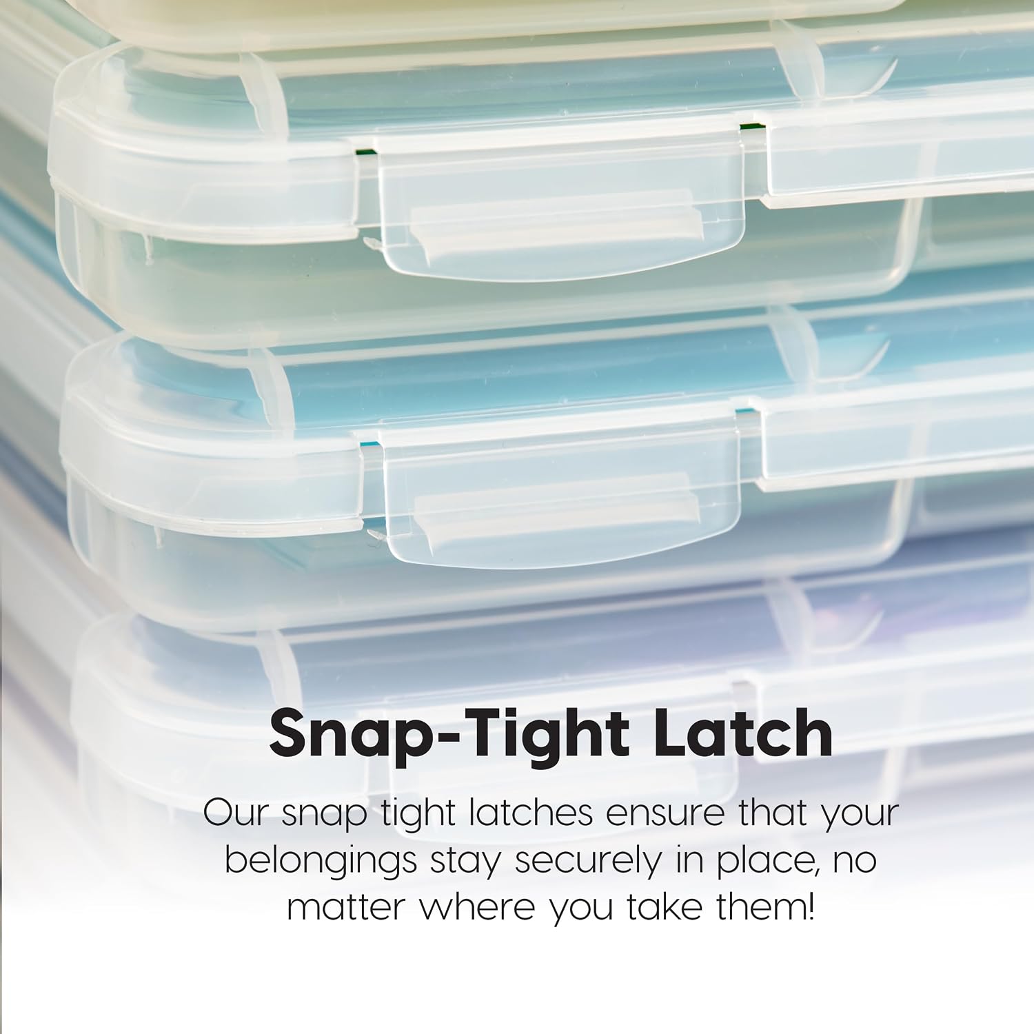 Moonval Board Game Storage Containers, Clear Stackable Organizers with Snap-Tight Lids & Handles