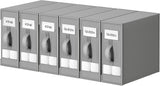 Moonval Bed Sheet Organizers, 6-Pack Foldable Linen Storage Boxes for Bedding, Blankets & Towels