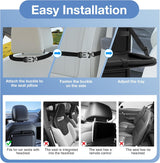 Moonval Backseat Car Organizer, 2-Pack Seat Protectors with Foldable Tray, Tablet Holder & 9 Pockets