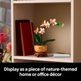 Moonval Mini Orchid Building Set, Decorative Artificial Flower Brick Kit for Home & Office Decor