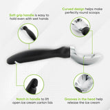 Moonval Ice Cream Scoop, Heavy-Duty Metal Scooper for Ice Cream, Cookie Dough & Frozen Desserts