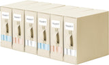Moonval Bed Sheet Organizers, 6-Pack Foldable Linen Storage Boxes for Bedding, Blankets & Towels