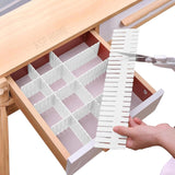 Moonval Drawer Organizer Dividers, Cut-to-Fit Interlocking Storage Grid, 10-Pack