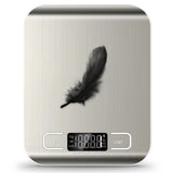 Moonval Digital Kitchen Food Scale, Stainless Steel 11 lb Scale with LCD Display, Tare Function & 6 Units