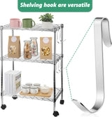 Moonval Wire Shelf J Hooks, Heavy-Duty Metal Hanging Hooks for Closet & Storage Racks