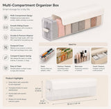 Moonval Wall Storage Drawer, Self-Adhesive Organizer for Socks, Underwear and Accessories