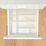Moonval Clear Drawer Organizer Set, Plastic Storage Trays for Kitchen, Bathroom & Office