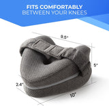 Moonval Memory Foam Knee Pillow, Leg Cushion with Adjustable Strap for Side Sleepers