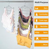 Moonval Clothes Organizer Hanger, 8-Layer Steel Space-Saving Hanger for Tank Tops, Bras & Scarves